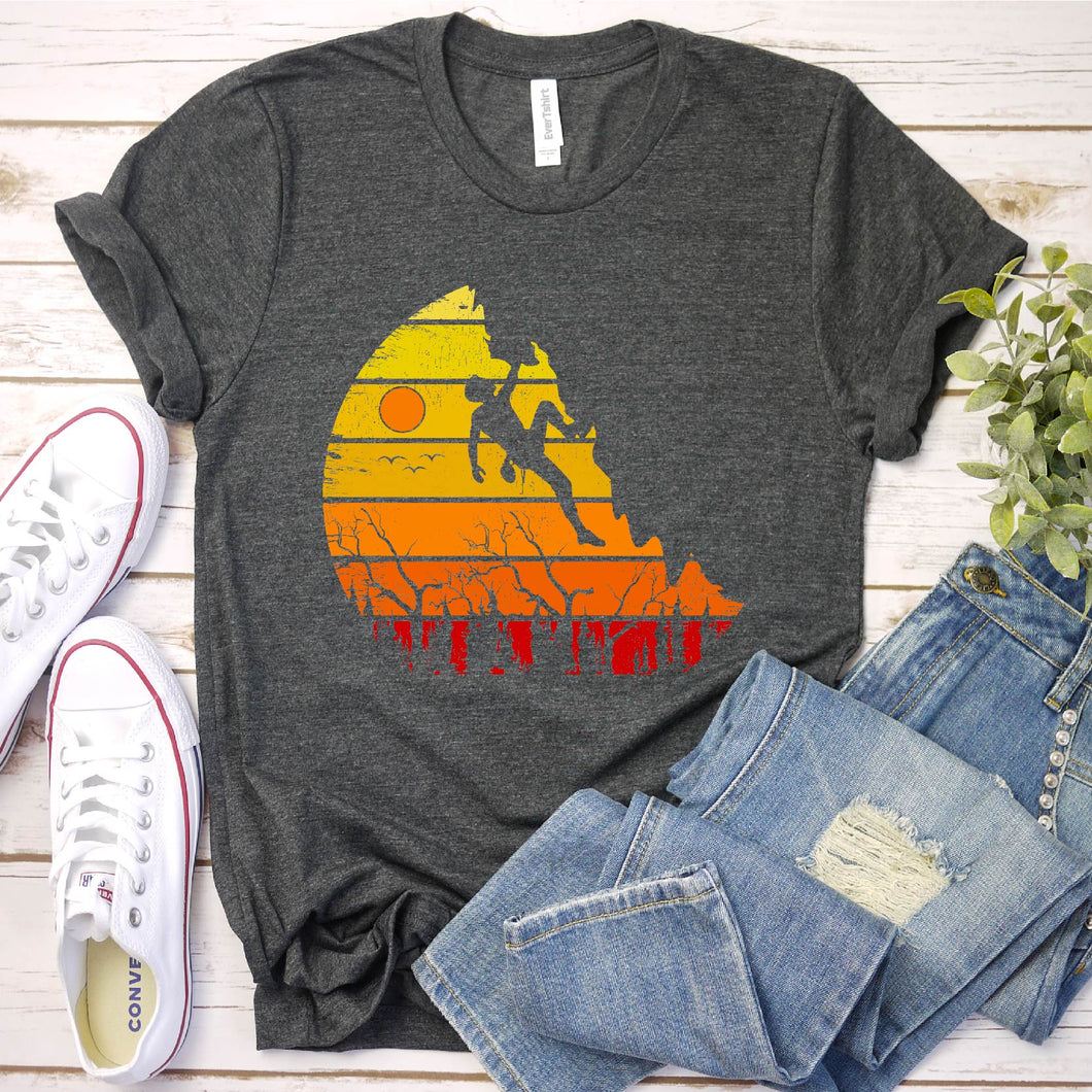 Rock Climbing Retro Shirt Climbing Father's Day Vintage T-Shirt