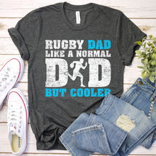 Load image into Gallery viewer, Mens Rugby Dad Like A Normal Dad But Cooler Rugby Father&#39;s Day T-Shirt
