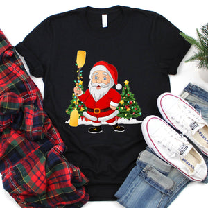 Santa Kayak Christmas Shirt Lighting Kayaking Xmas T-Shirt