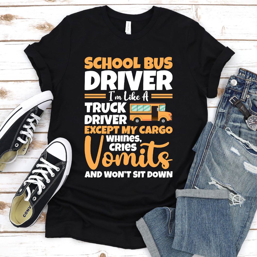 School District Drivers Yellow Shuttle Bus Drivers Father's Day T-shirt