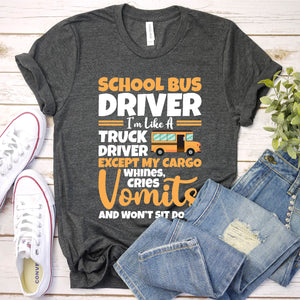 School District Drivers Yellow Shuttle Bus Drivers Father's Day T-shirt