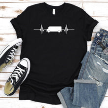 Load image into Gallery viewer, School Bus Heartbeat Shirt School Bus Drivers Father&#39;s Day T-shirt
