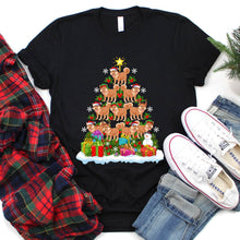 Load image into Gallery viewer, Shiba Inu Christmas Tree Shiba Inu Xmas T-Shirt for Men Women Girls Kids
