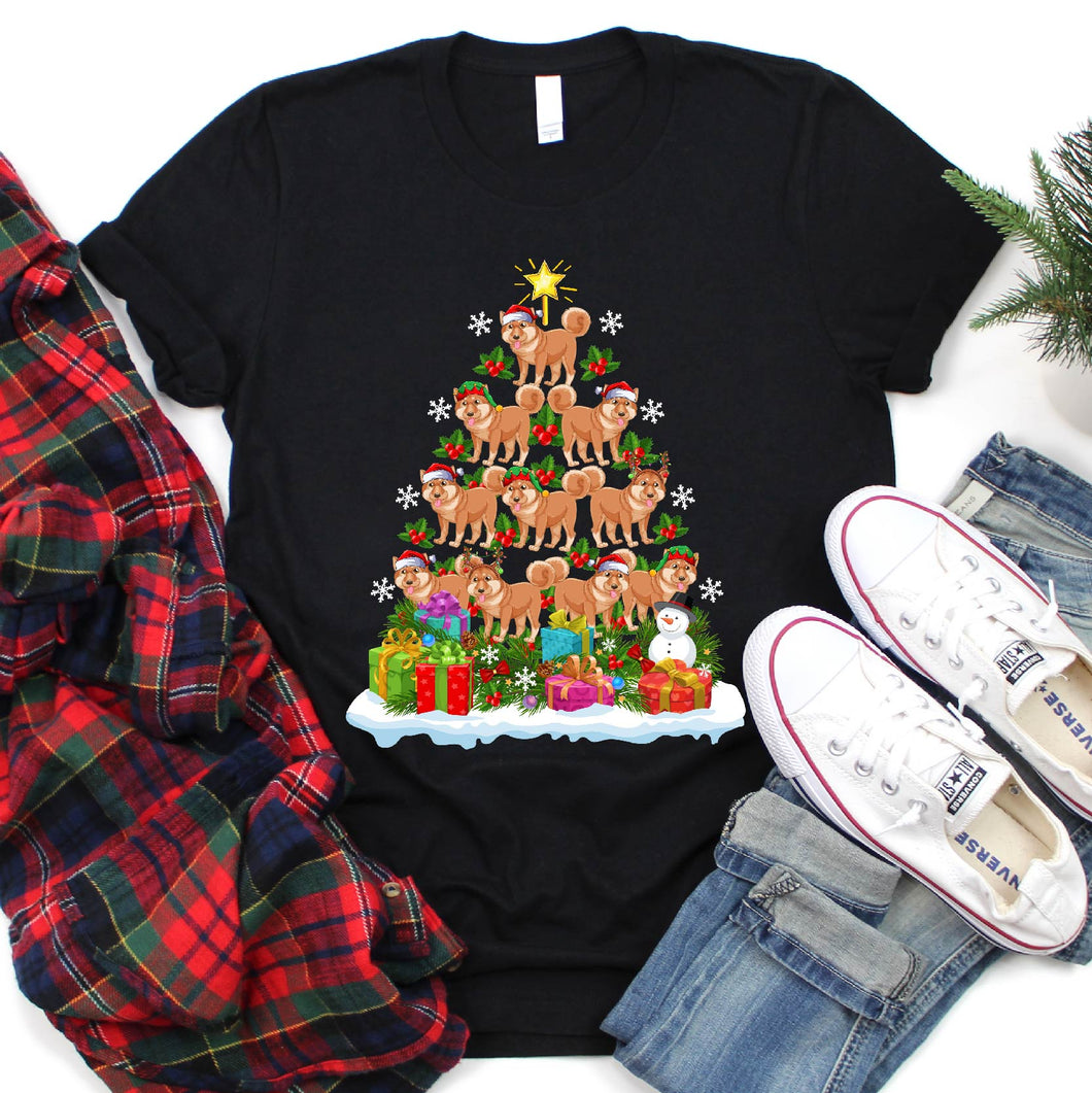 Shiba Inu Christmas Tree Shiba Inu Xmas T-Shirt for Men Women Girls Kids