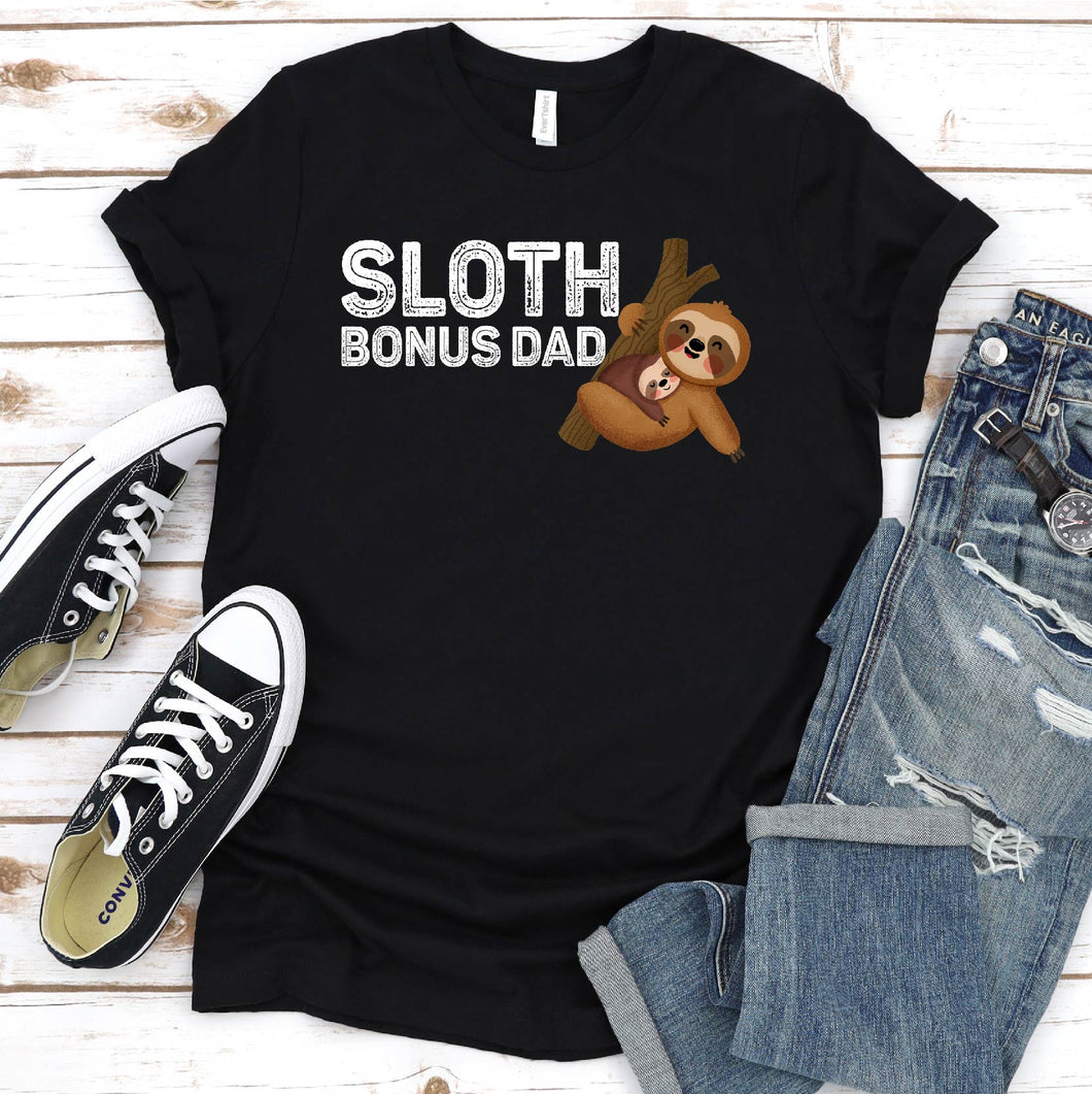 Sloth Lover Shirt Sloth Bonus Dad Father's Day T-shirt