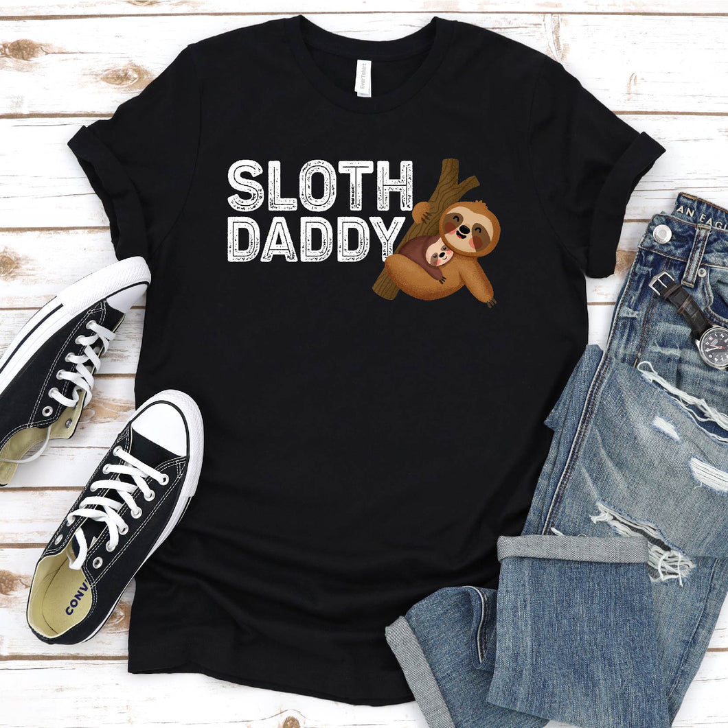 Sloth Lover Shirt Sloth Daddy Father's Day T-shirt
