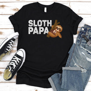 Sloth Lover Shirt Sloth Papa Father's Day T-shirt