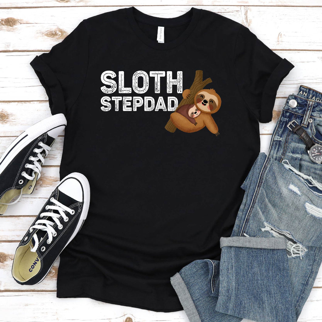Sloth Lover Shirt Sloth Stepdad Father's Day T-shirt