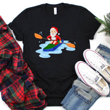 Load image into Gallery viewer, Funny Santa Claus Kayaking Xmas Shirt Kayaking Christmas T-Shirt
