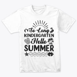 Kids So Long Kindergarten Hello Summer Girl Last Day School T-Shirt