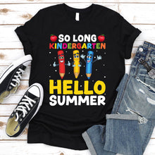 Load image into Gallery viewer, Kids So Long Kindergarten Hello Summer Girl Last Day School T-Shirt
