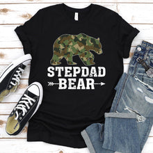 Load image into Gallery viewer, Bear Lover Camouflage Army Military Stepdad Bear Fathers Day T-shirt
