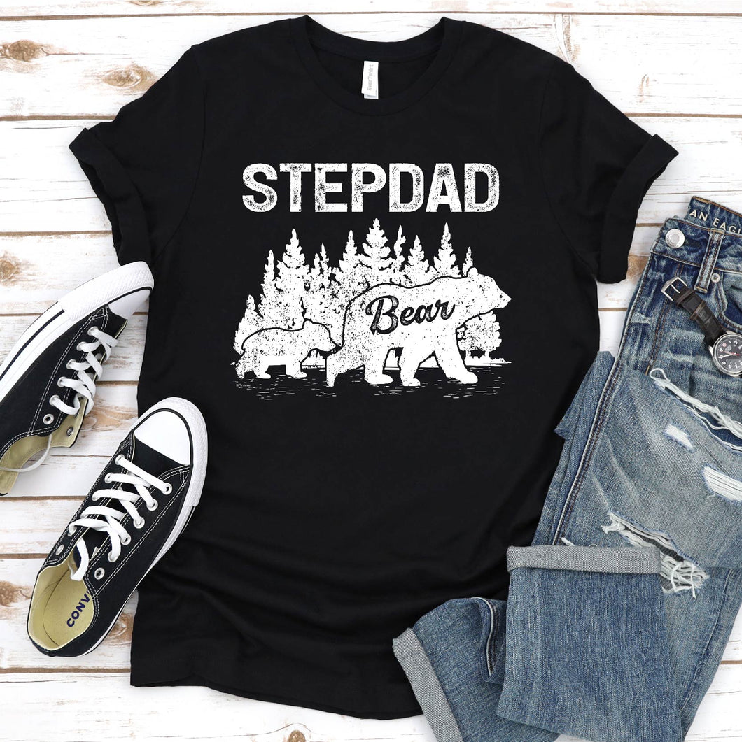 Stepdad Bear Shirt Stepdad Bear Fathers Day T-shirt