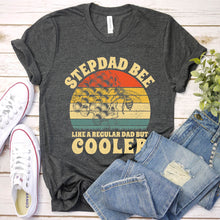 Load image into Gallery viewer, Mens Vintage Stepdad Bee Like A Regular Dad Bees Fathers Day T-Shirt
