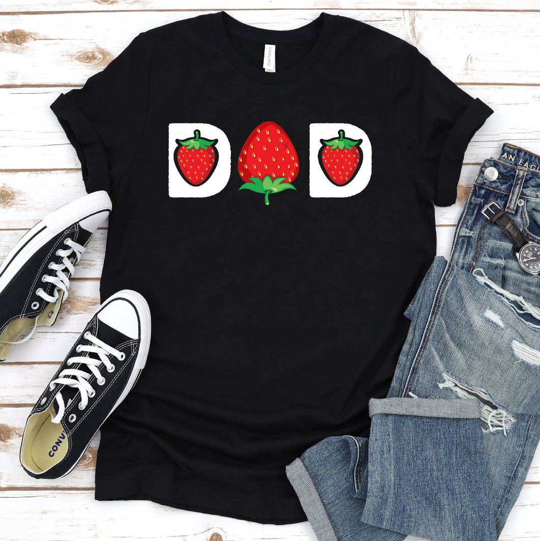 Fruit Lover Funny Strawberry Dad Father's Day T-Shirt