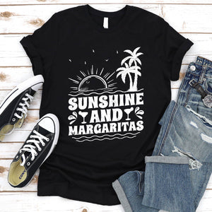 Sunshine And Margaritas Summer Vacation Beach Shirt T-Shirt