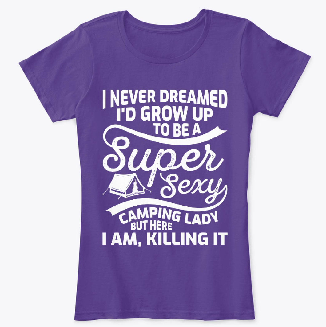 Super Sexy Camping Lady T-shirt For Women