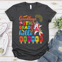 Load image into Gallery viewer, Team Funny Unicorn Goodbye 5th Grade Hello Summer T-Shirt
