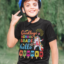 Load image into Gallery viewer, Team Funny Unicorn Goodbye School Grade Hello Summer T-Shirt
