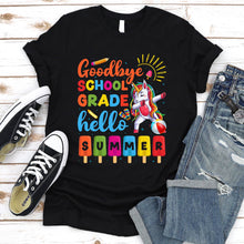 Load image into Gallery viewer, Team Funny Unicorn Goodbye School Grade Hello Summer T-Shirt
