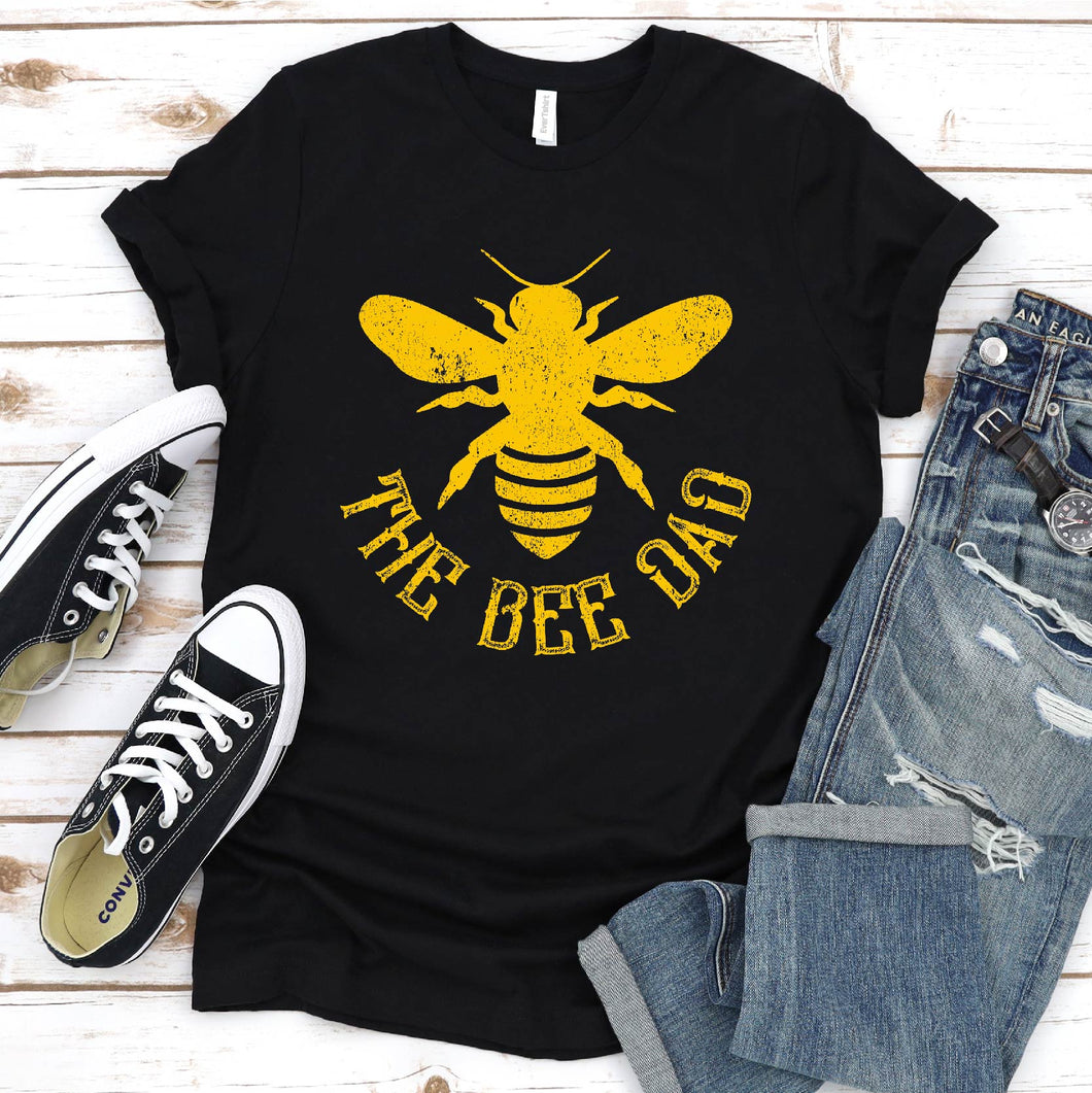 Mens The Bee Dad Beekeeper Fathers Day Apiarist Honeybee T-Shirt