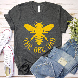 Mens The Bee Dad Beekeeper Fathers Day Apiarist Honeybee T-Shirt