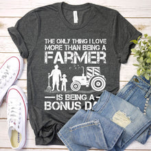 Load image into Gallery viewer, Men&#39;s Funny Farming Tractor Retro Farmer Bonus Dad Father&#39;s Day T-Shirt
