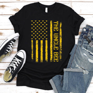 Men's Vintage Bee American Flag The Uncle Bee Father's Day T-Shirt