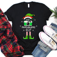 Load image into Gallery viewer, The Photography Elf Christmas T-Shirt
