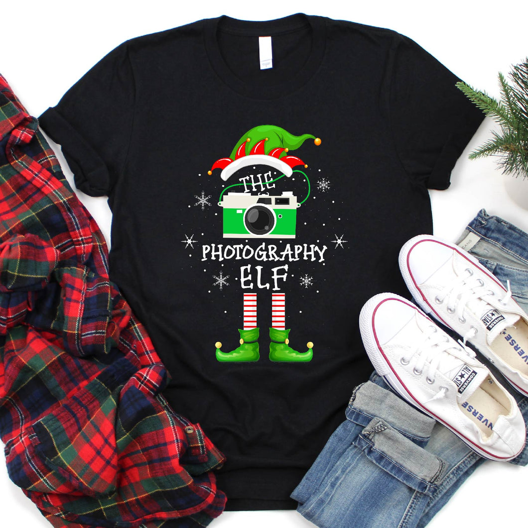 The Photography Elf Christmas T-Shirt