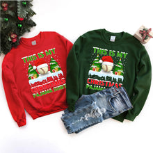 Load image into Gallery viewer, Funny This Is My Christmas Pajama Shirt Santa Hat Baseball Xmas T-Shirt
