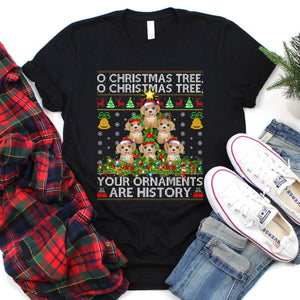 Toy Poodle Xmas Lighting Tree Santa Ugly Toy Poodle Christmas T-Shirt