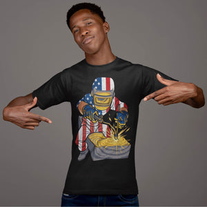 Welder USA Patriotic American Flag Welder T-Shirt