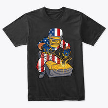 Load image into Gallery viewer, Welder USA Patriotic American Flag Welder T-Shirt
