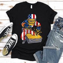 Load image into Gallery viewer, Welder USA Patriotic American Flag Welder T-Shirt
