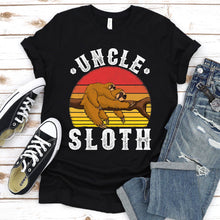 Load image into Gallery viewer, Sloth Lover Shirt Uncle Sloth Father&#39;s Day Vintage T-shirt
