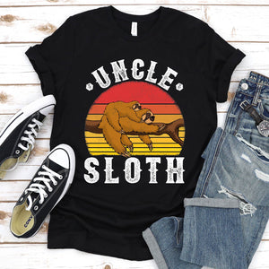 Sloth Lover Shirt Uncle Sloth Father's Day Vintage T-shirt