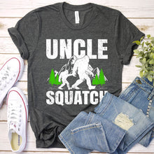 Load image into Gallery viewer, Bigfoot Lover Retro Style Uncle Squatch Bigfoot Father&#39;s Day T-shirt
