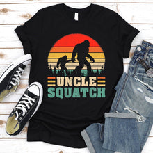 Load image into Gallery viewer, Uncle Squatch Bigfoot Shirt Uncle Bigfoot Father&#39;s Day Vintage T-shirt
