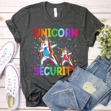 Load image into Gallery viewer, Unicorn Lover Funny Unicorn Security Father&#39;s Day T-shirt
