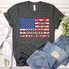 Load image into Gallery viewer, USA American Flag Union Plumber Father&#39;s Day T-shirt
