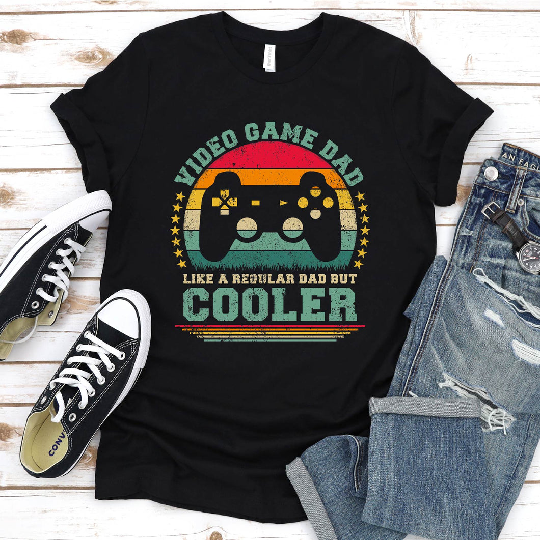 Vintage Video Game Dad Like A Regular Dad But Cooler Video Game Fathers Day T-shirt