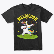Load image into Gallery viewer, Weldicorn Funny Unicorn Dabbing Welder T-Shirt
