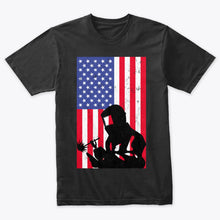 Load image into Gallery viewer, Welding Shirt American Flag Welder Distressed Image Back T-Shirt
