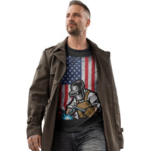 Load image into Gallery viewer, USA Patriotic Welding Welder American Flag Vintage T-Shirt
