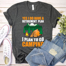 Load image into Gallery viewer, Vintage Retirement Plan Camping T-Shirt
