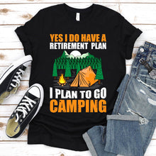 Load image into Gallery viewer, Vintage Retirement Plan Camping T-Shirt
