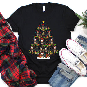 Yorkie Dog Xmas Tree Funny Yorkie Dog Christmas T-Shirt