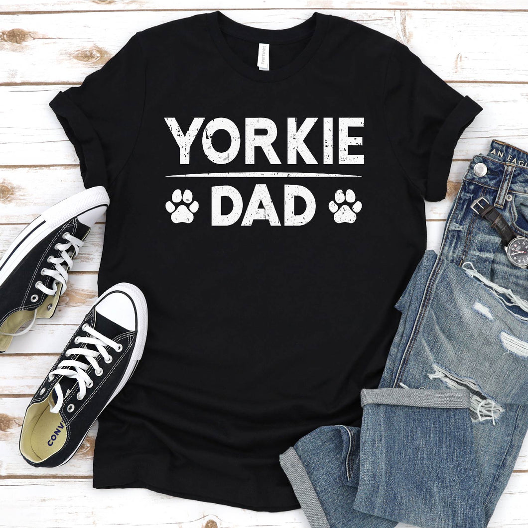 Yorkie Dad Ever Shirt Yorkie Dad Father's Day T-Shirt