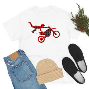 Matching Family Red Buffalo Plaid Motocross Christmas Pajama T-Shirt